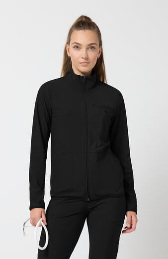 Women's Zip Front 3-Pocket Warm Up Scrub Jacket Women's Zip Front 3-Pocket Warm Up Scrub Jacket