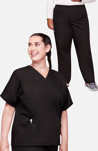 Women's Scrub Set: 3-Pocket Dolman Top & Elastic Waist Utility Pant Women's Scrub Set: 3-Pocket Dolman Top & Elastic Waist Utility Pant