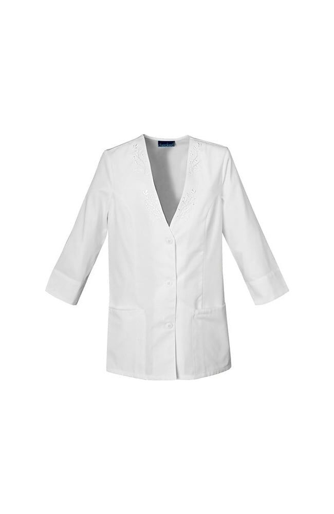 White sales scrub jacket