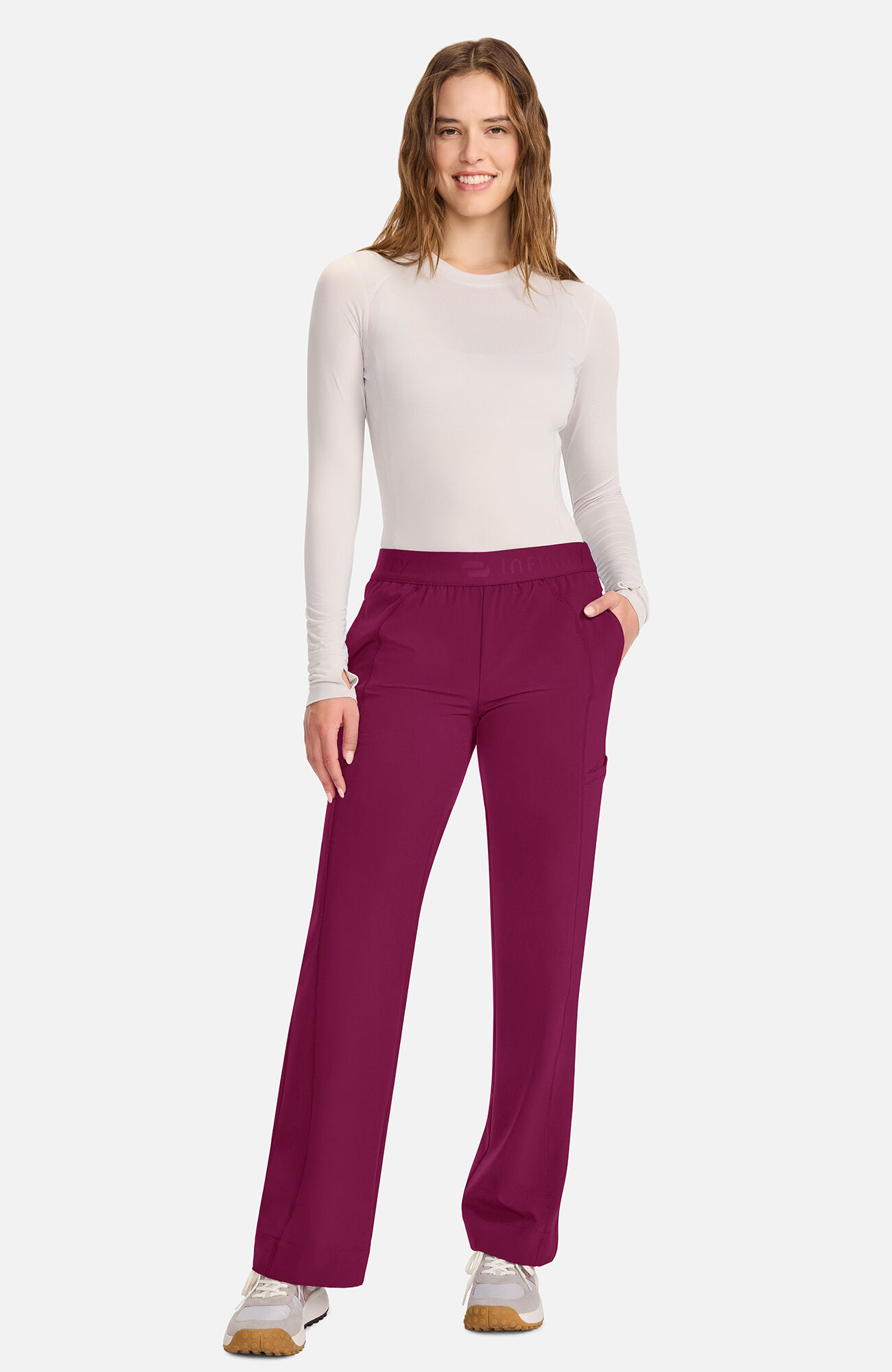 Women's Mid Rise Wide Leg Scrub Pant