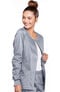 Clearance Women's Zip Front Warm Up Solid Scrub Jacket, , large