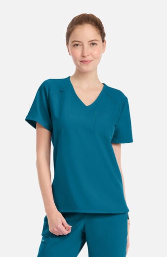 Women's Tuck-In Curved V-Neck Scrub Top Women's Tuck-In Curved V-Neck Scrub Top