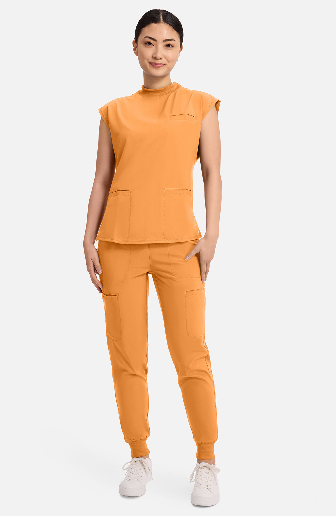 Women's Mock Neck Scrub Top