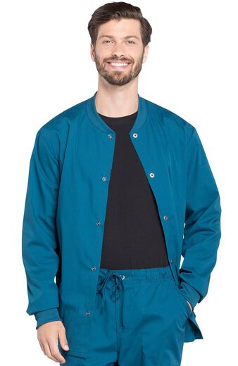 Men's Snap Front Warm-Up Solid Scrub Jacket Men's Snap Front Warm-Up Solid Scrub Jacket