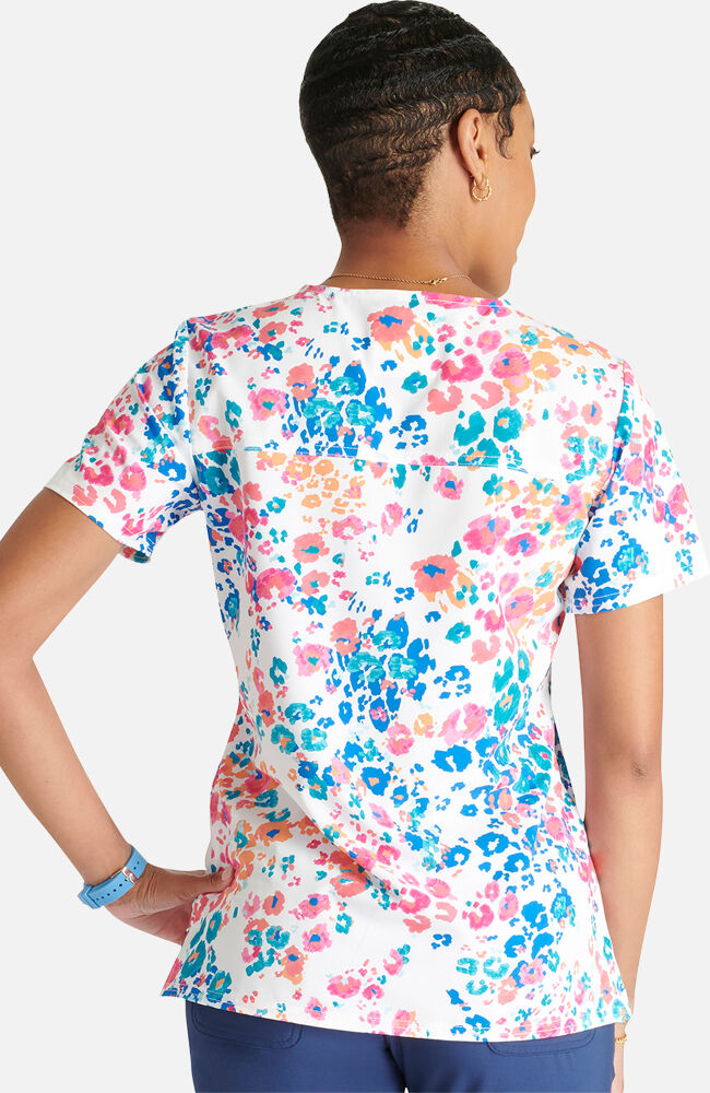 Leopard print cheap scrub top
