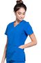 Women's Mock Wrap Soft Side Panel Solid Scrub Top, , large