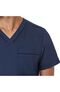 Men's Contrast Piping V-Neck Solid Scrub Top, , large