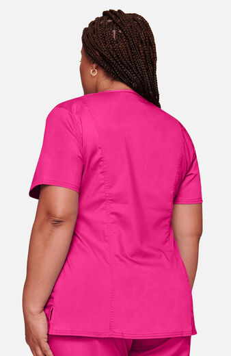 Women's Scrub Set: Shaped 3-Pocket Mock Wrap Top & Drawstring Flare Pant Women's Scrub Set: Shaped 3-Pocket Mock Wrap Top & Drawstring Flare Pant