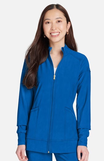 Women's Knit Zip Front Warm Up Scrub Jacket Women's Knit Zip Front Warm Up Scrub Jacket