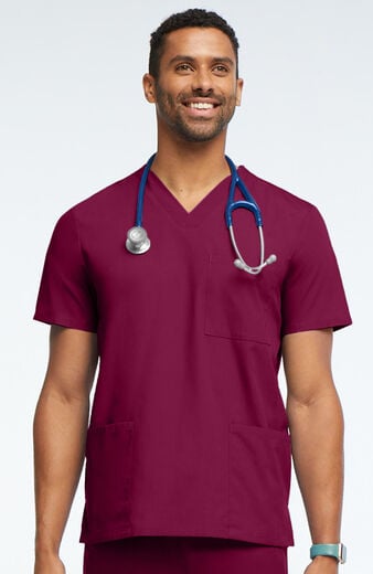 Unisex Banded V-Neck 3-Pocket Scrub Top Unisex Banded V-Neck 3-Pocket Scrub Top