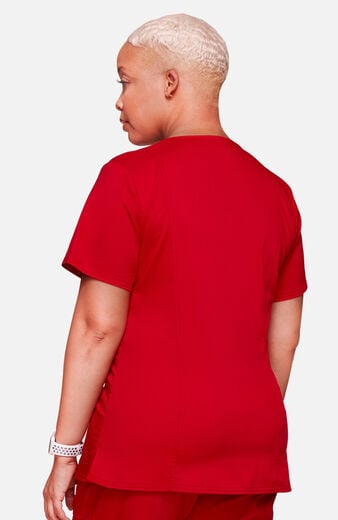 Women's Scrub Set: Shaped 3-Pocket Mock Wrap Top & Drawstring Flare Pant Women's Scrub Set: Shaped 3-Pocket Mock Wrap Top & Drawstring Flare Pant