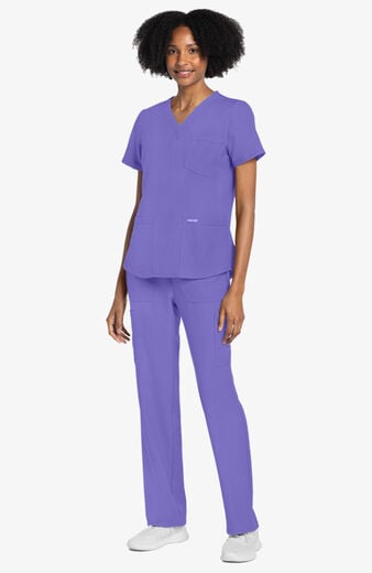 Women's 3-Pocket V-Neck Shirttail Scrub Top Women's 3-Pocket V-Neck Shirttail Scrub Top