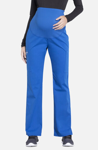 Women's Maternity Soft Knit Waistband Scrub Pant, Maternity Straight Leg Pant