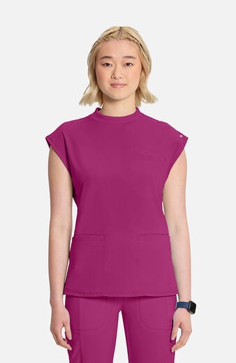Women's Mock Neck Scrub Top Women's Mock Neck Scrub Top