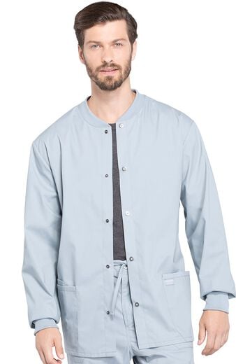Men's Snap Front Warm-Up Solid Scrub Jacket Men's Snap Front Warm-Up Solid Scrub Jacket