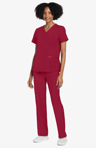 Women's 3-Pocket V-Neck Shirttail Scrub Top Women's 3-Pocket V-Neck Shirttail Scrub Top