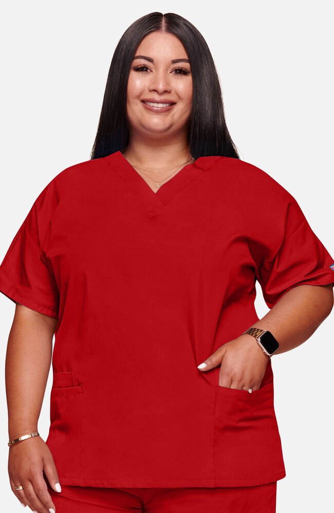 Red clearance scrub jacket
