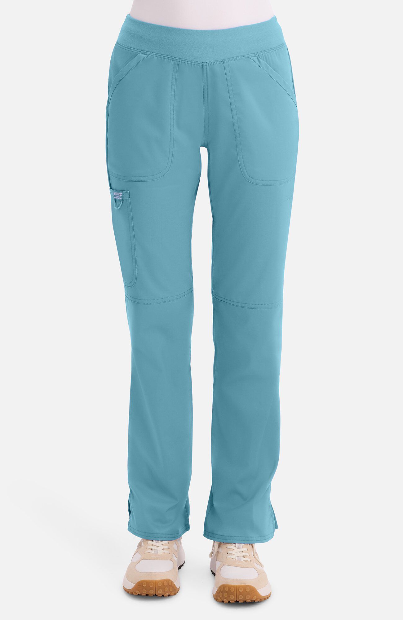 Women's Elastic Waist Cargo Pocket Scrub Pant