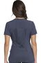 Women's Zip Front Round Neck Solid Scrub Top, , large
