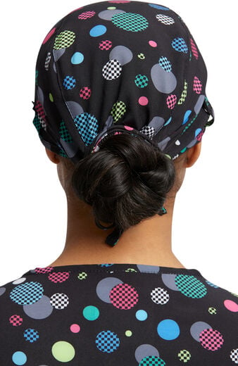 Clearance Women's Checker Dots Print Scrub Hat