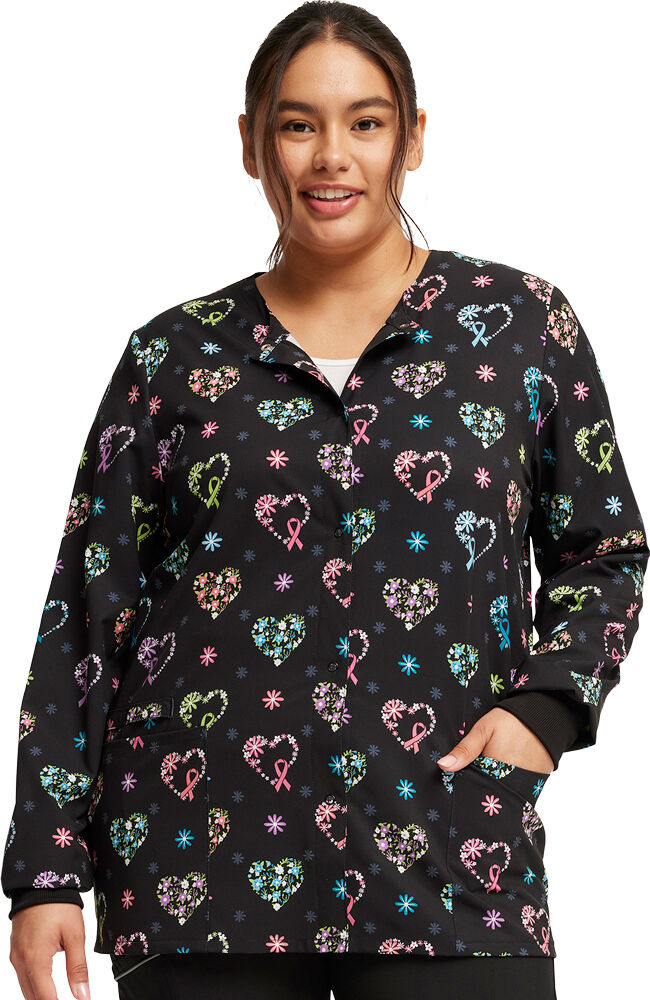 Clearance Fashion Prints by Cherokee Women s Snap Front Care Flor