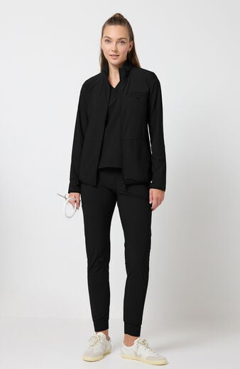 Women's Zip Front 3-Pocket Warm Up Scrub Jacket Women's Zip Front 3-Pocket Warm Up Scrub Jacket