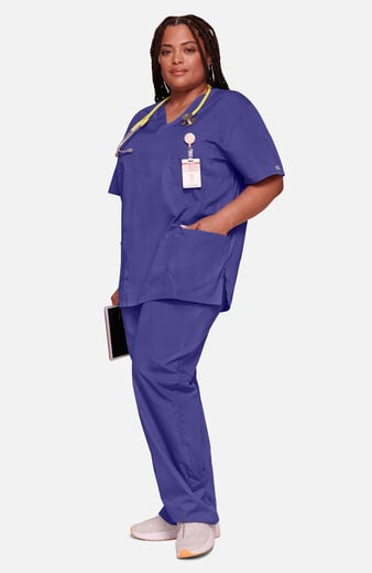 Unisex Scrub Set: V-Neck 3-Pocket Top & Drawstring 2-Pocket Cargo Pant Unisex Scrub Set: V-Neck 3-Pocket Top & Drawstring 2-Pocket Cargo Pant