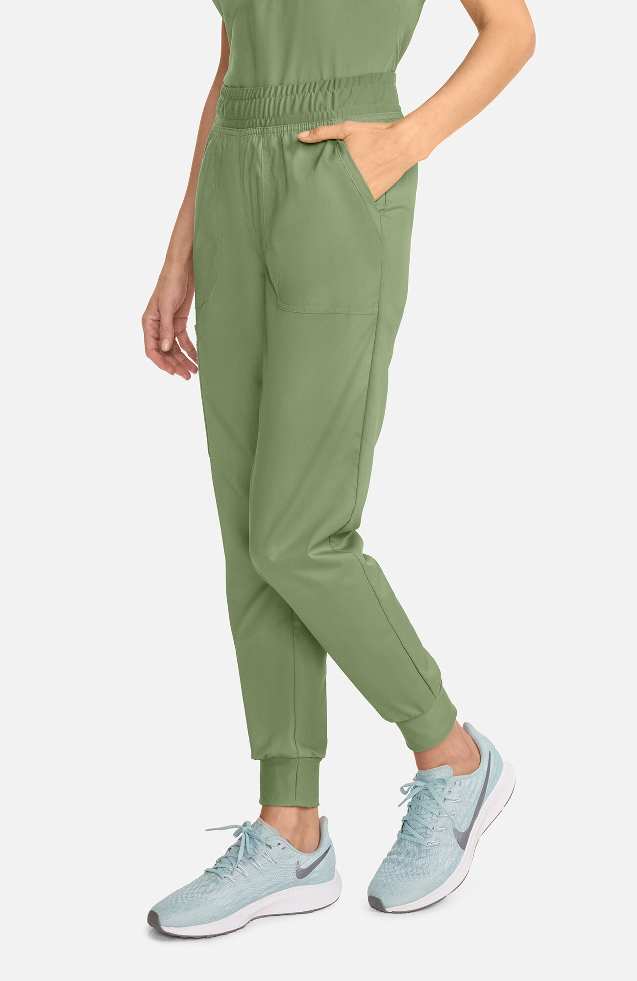 Women's Mid Rise Jogger Scrub Pant, CEG Celery Green | green, large
