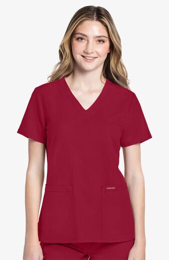 Women's Rounded V-Neck Scrub Top Women's Rounded V-Neck Scrub Top