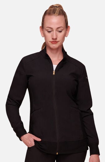 Women's Knit Zip Front Warm Up Scrub Jacket Women's Knit Zip Front Warm Up Scrub Jacket