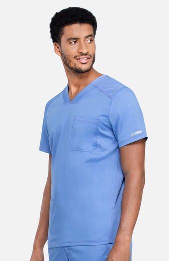 Men's Mesh Panel 2-Pocket V-Neck Scrub Top Men's Mesh Panel 2-Pocket V-Neck Scrub Top