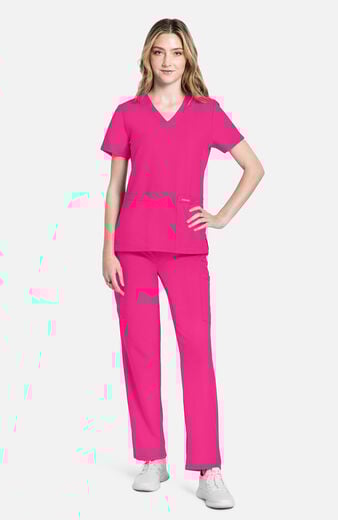 Women's Rounded V-Neck Scrub Top Women's Rounded V-Neck Scrub Top