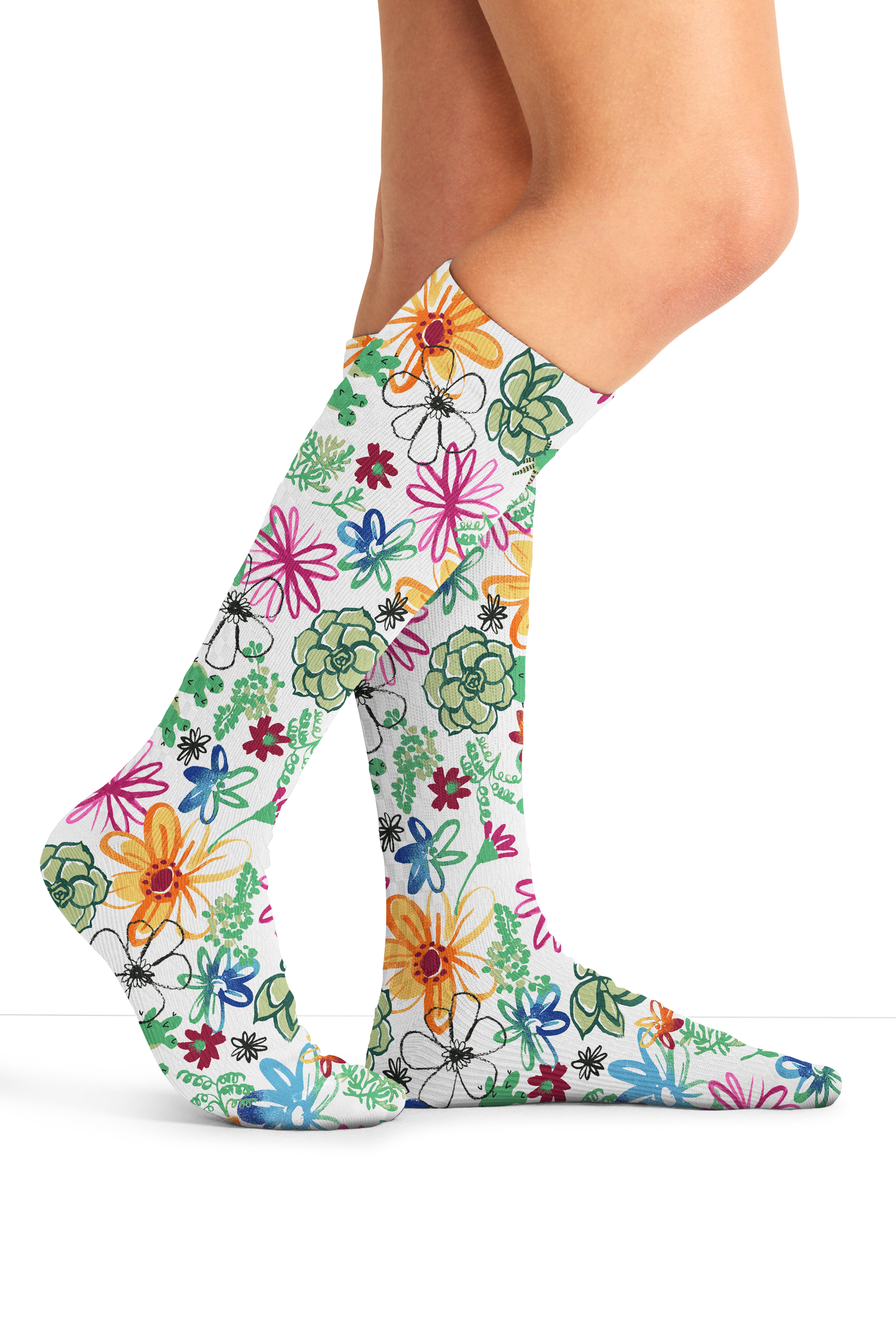 Women's Fashion 8-15 mmHg Knee High Compression Sock, , large