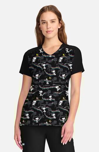 Women's Your Own Beat Print Scrub Top Women's Your Own Beat Print Scrub Top