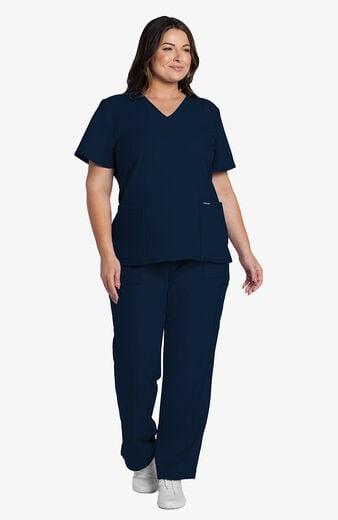 Women's Rounded V-Neck Scrub Top Women's Rounded V-Neck Scrub Top
