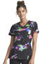 Women's Mock Wrap Color-Blur Print Scrub Top, , large