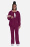 Women's Zip Front Warm Up Solid Scrub Jacket, , large