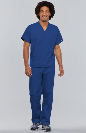 Unisex Scrub Set: V-Neck Dolman Top & Drawstring Cargo Pant Unisex Scrub Set: V-Neck Dolman Top & Drawstring Cargo Pant