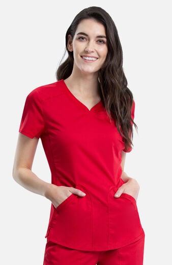 Women's 2-Pocket Sweetheart V-Neck Scrub Top Women's 2-Pocket Sweetheart V-Neck Scrub Top