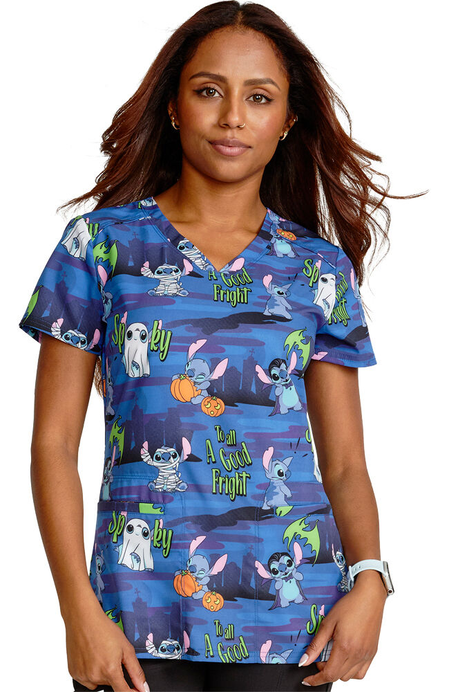 Disney print scrub tops outlet