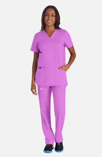 Women's 3-Pocket V-Neck Stretch Scrub Top Women's 3-Pocket V-Neck Stretch Scrub Top