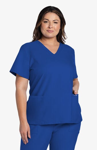 Women's Rounded V-Neck Scrub Top Women's Rounded V-Neck Scrub Top