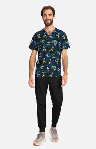 Men's Take It Chill Print Scrub Top Men's Take It Chill Print Scrub Top