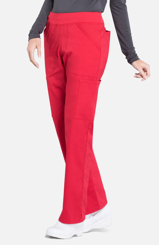 Women s Rib Knit Waist Cargo Scrub Pant Cherokee Uniforms