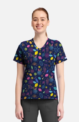 Women's Tutti Frutti Print Scrub Top Women's Tutti Frutti Print Scrub Top