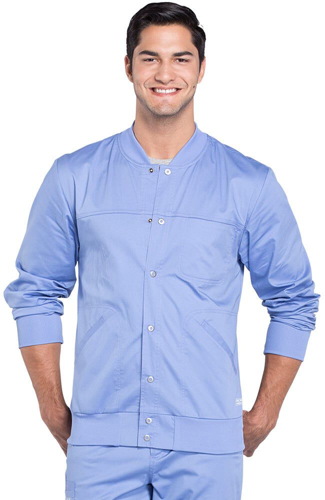 Cherokee men's scrub jacket outlet