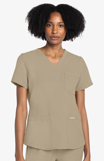 Women's 3-Pocket V-Neck Shirttail Scrub Top Women's 3-Pocket V-Neck Shirttail Scrub Top