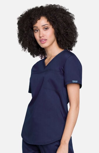 Women's V-Neck Tuck-In Solid Scrub Top Women's V-Neck Tuck-In Solid Scrub Top