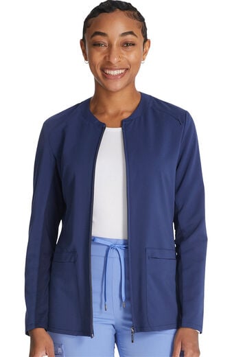 Women's 2 Pocket Zip Front Scrub Jacket Women's 2 Pocket Zip Front Scrub Jacket