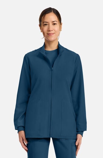 Women's 2-Pocket Zip Front Scrub Jacket Women's 2-Pocket Zip Front Scrub Jacket